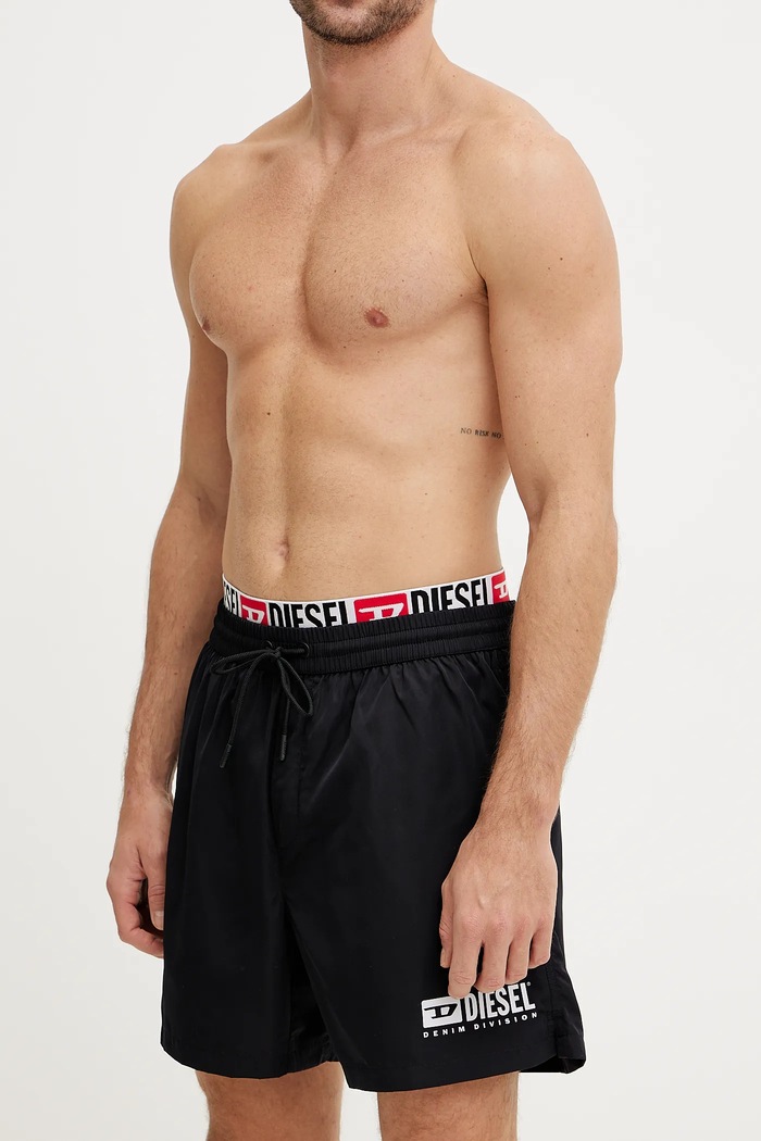 Diesel Pantaloni scurti de baie VISPER-41-D-CORE BOXER-SHORTS A16301.0NJAS negru SS25