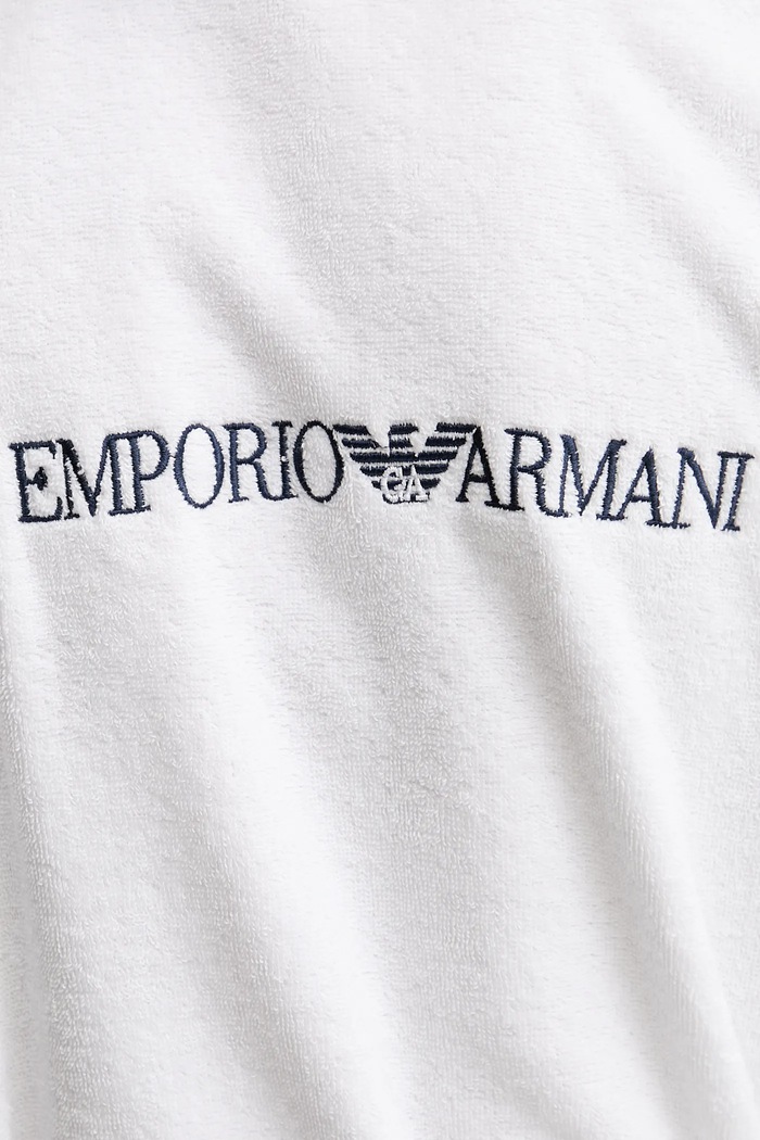 EA7 Emporio Armani accappatoio in cotone bianco AF14014.7M000441