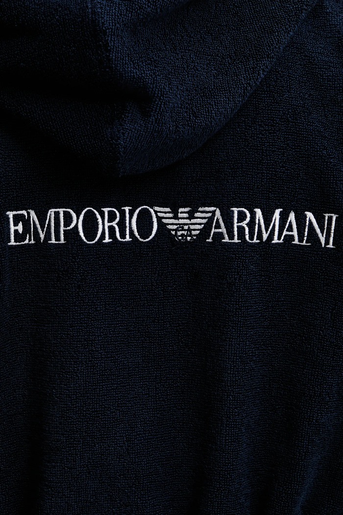 Bavlnený župan EA7 Emporio Armani AF14014.7M000441 tmavomodrá