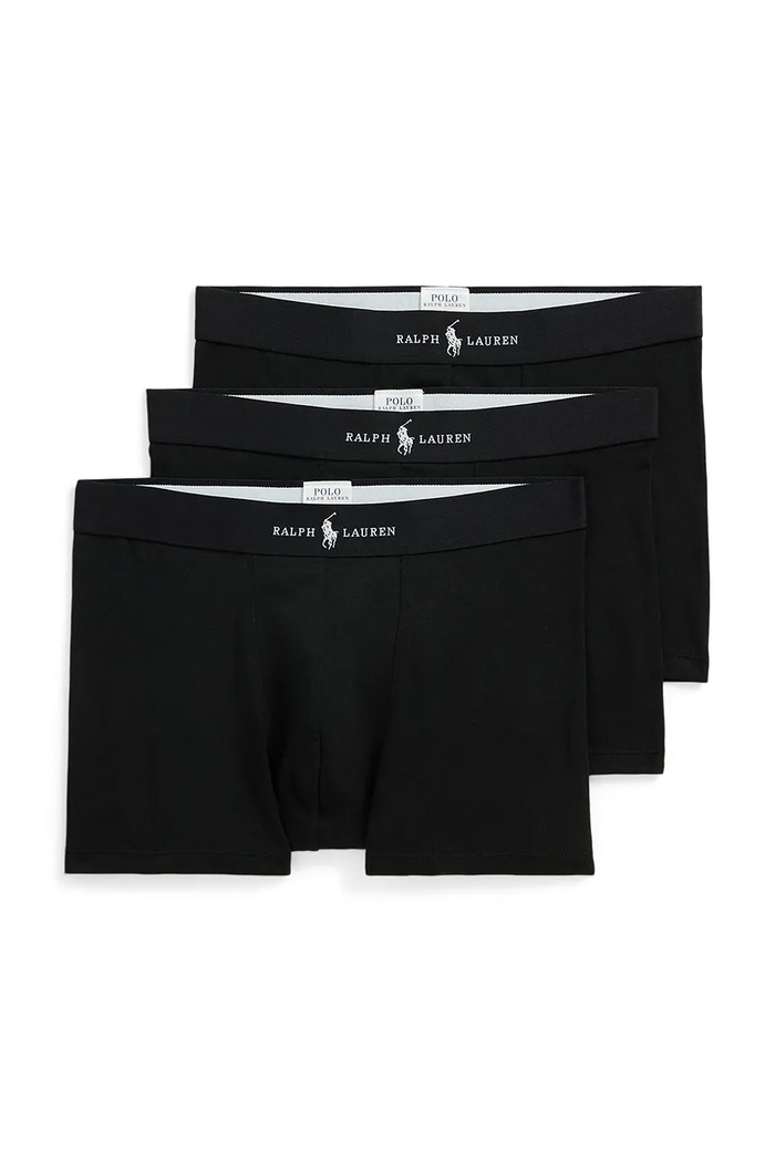 Боксери Polo Ralph Lauren 3-pack трикотаж чорний 714965507