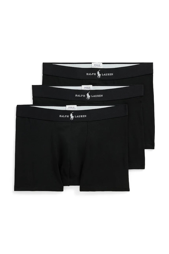 Боксери Polo Ralph Lauren 3-pack трикотаж чорний 714965507