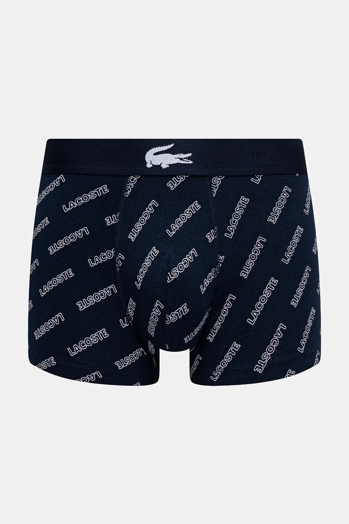 Lacoste boxerky pánske bavlnené s elastanom 3-pak 5H1288 tmavomodrá SS26