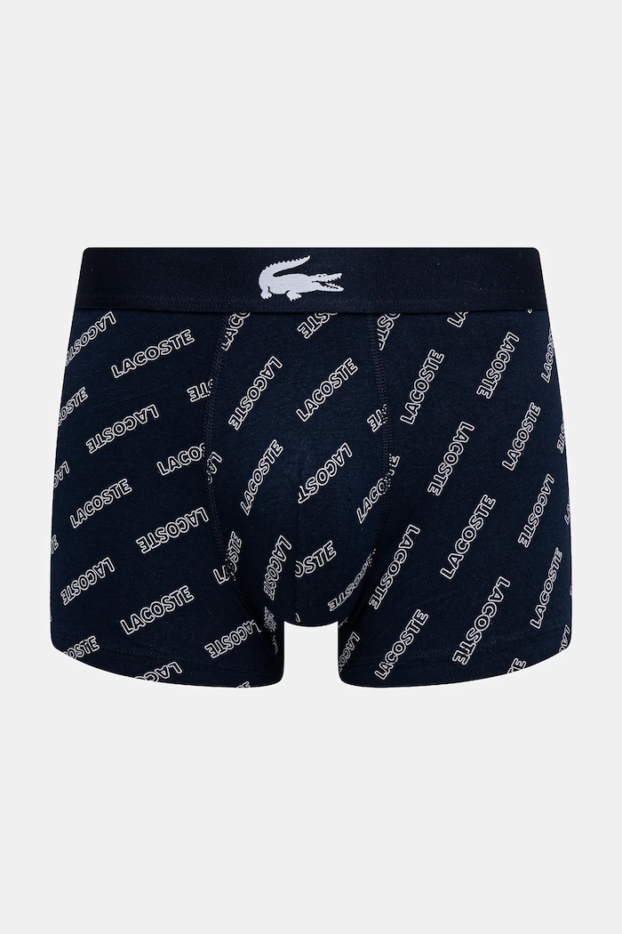 Lacoste boxerky pánske bavlnené s elastanom 3-pak 5H1288 tmavomodrá SS26
