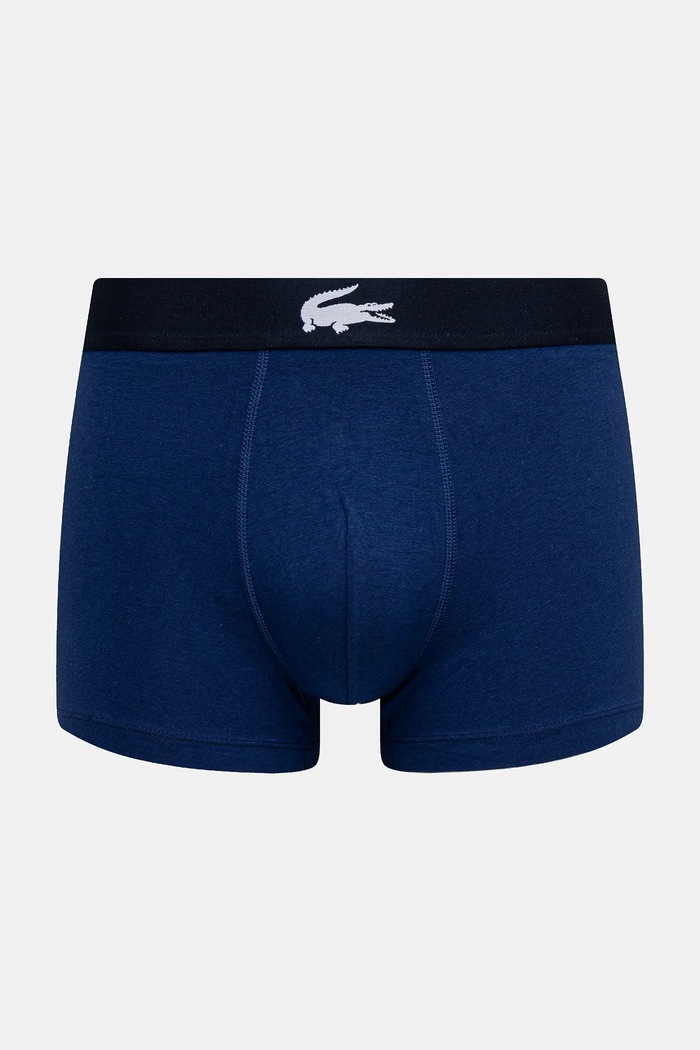 Lacoste boxerky pánske bavlnené s elastanom 3-pak tmavomodrá 5H1288