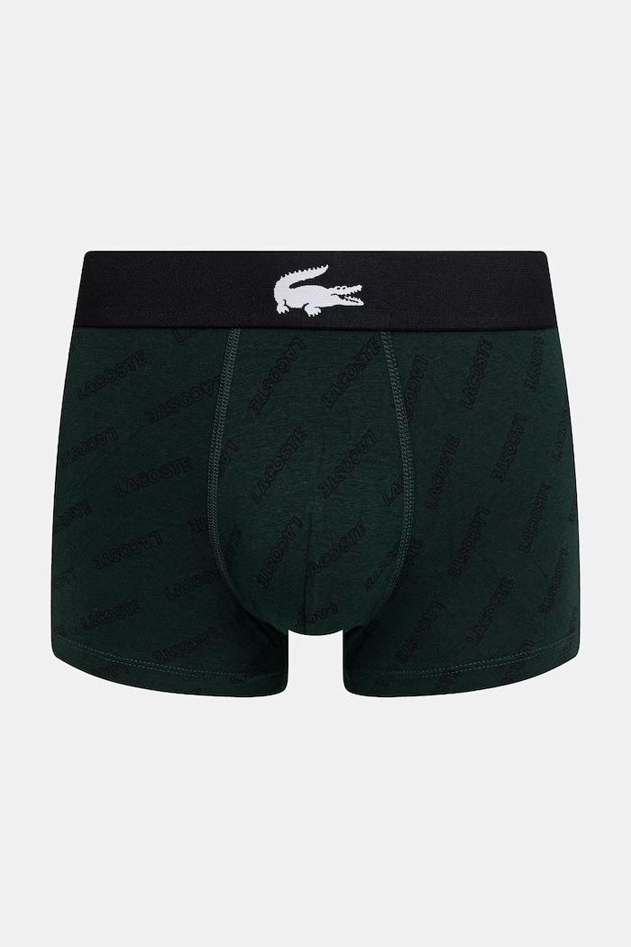 Lacoste boxerky pánske bavlnené s elastanom 3-pak 5H1288 čierna SS26