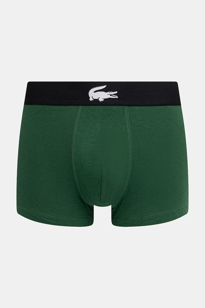 Oblečenie Lacoste boxerky pánske bavlnené s elastanom 3-pak 5H1288 čierna