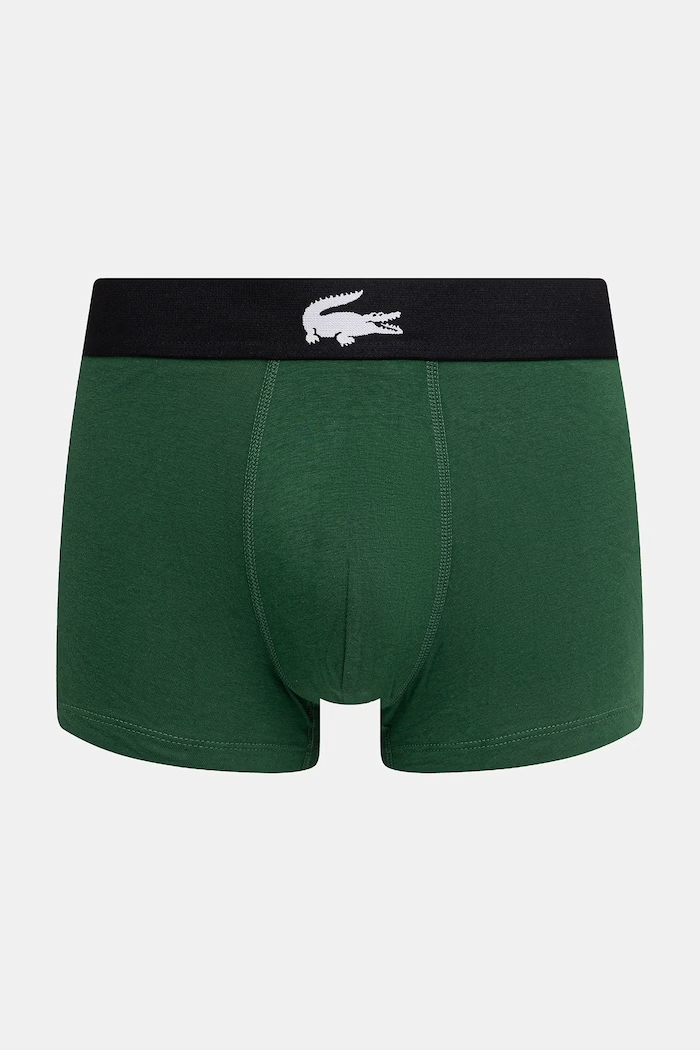 Oblečenie Lacoste boxerky pánske bavlnené s elastanom 3-pak 5H1288 čierna
