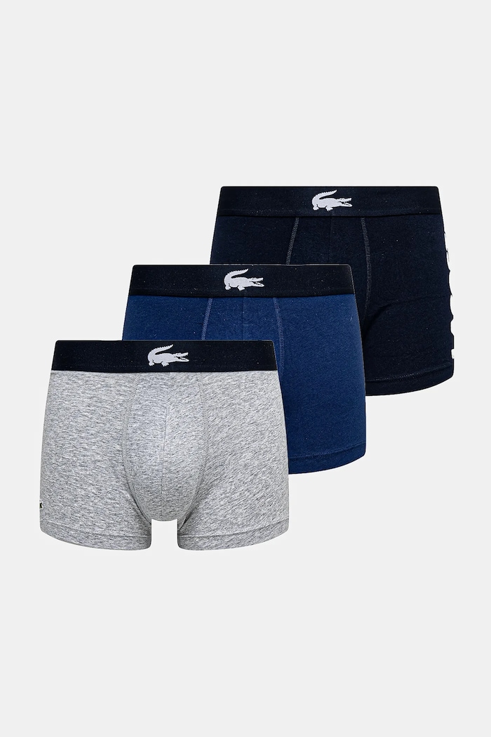 Bokserice Lacoste 3-pack print mornarsko plava 5H1291