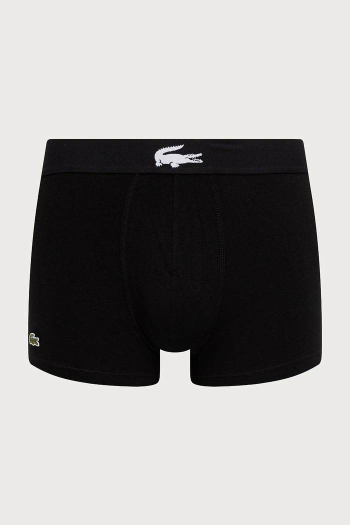 Odzież Lacoste Bokserki dopasowane męskie z bawełną 3-pack 5H1291 czarny
