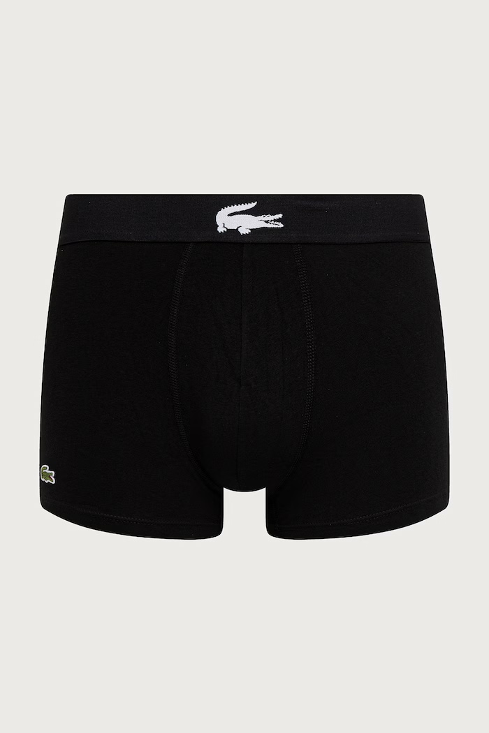 Odzież Lacoste Bokserki dopasowane męskie z bawełną 3-pack 5H1291 czarny