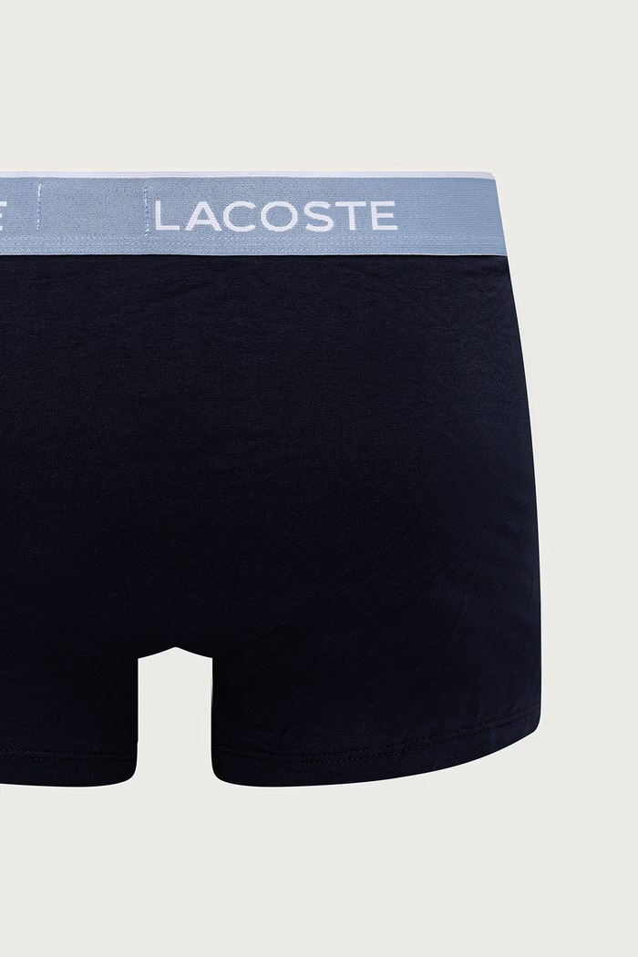Lacoste uske bokserice od pamuka s elastanom za muškarce 3-pack 5H1297 mornarsko plava