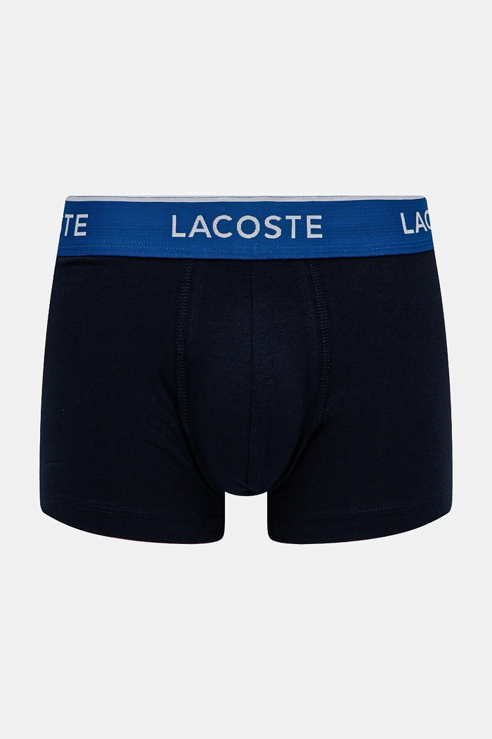 Lacoste oprijete boksarice moške bombažne z elastanom paket 3 kosov 5H1297 mornarsko modra SS26