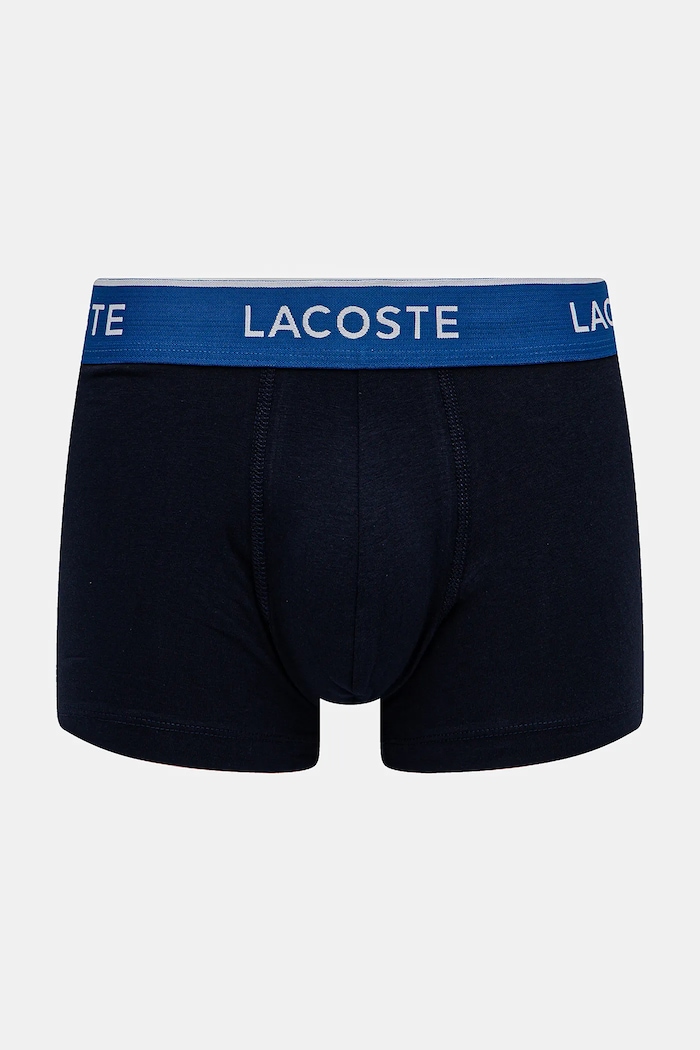 Lacoste oprijete boksarice moške bombažne z elastanom paket 3 kosov 5H1297 mornarsko modra SS26