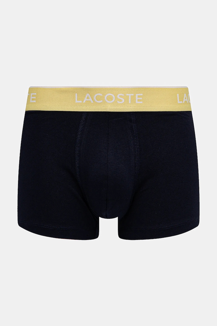 Lacoste oprijete boksarice moške bombažne z elastanom paket 3 kosov mornarsko modra 5H1297