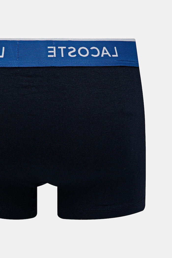 Lacoste oprijete boksarice moške bombažne z elastanom paket 3 kosov 5H1297 mornarsko modra