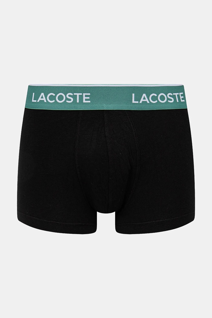 Lacoste oprijete boksarice moške bombažne z elastanom paket 3 kosov 5H1297 črna SS26