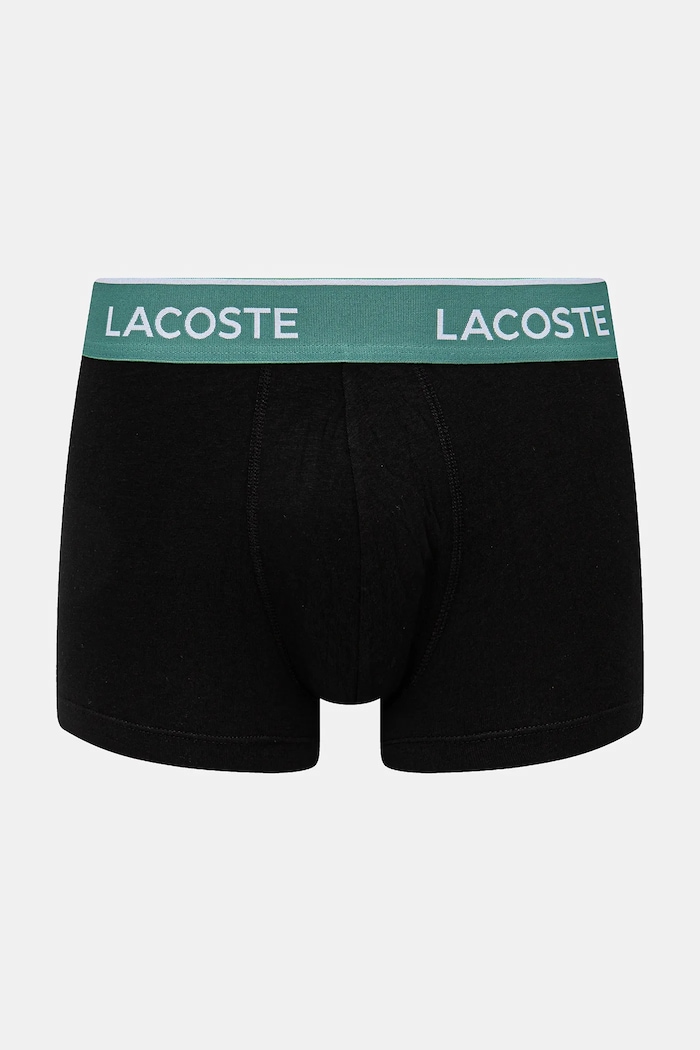 Lacoste oprijete boksarice moške bombažne z elastanom paket 3 kosov 5H1297 črna SS26