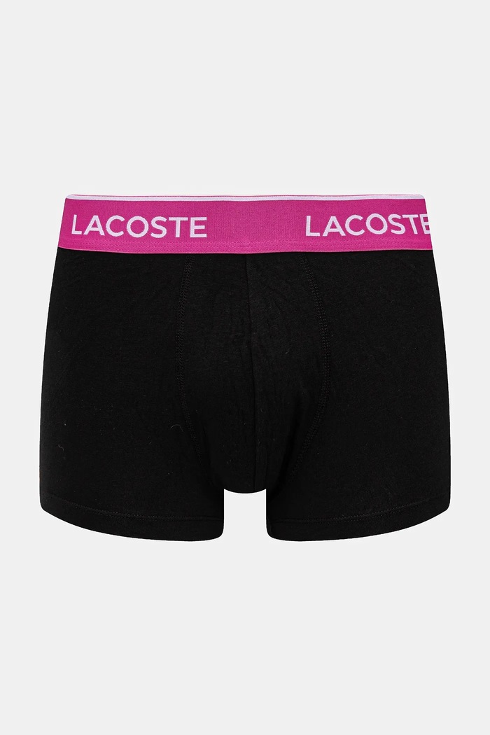 Lacoste oprijete boksarice moške bombažne z elastanom paket 3 kosov črna 5H1297