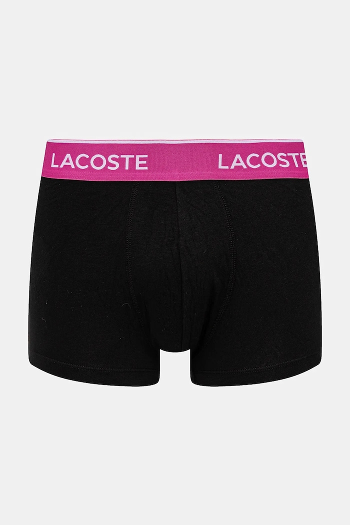 Lacoste oprijete boksarice moške bombažne z elastanom paket 3 kosov črna 5H1297