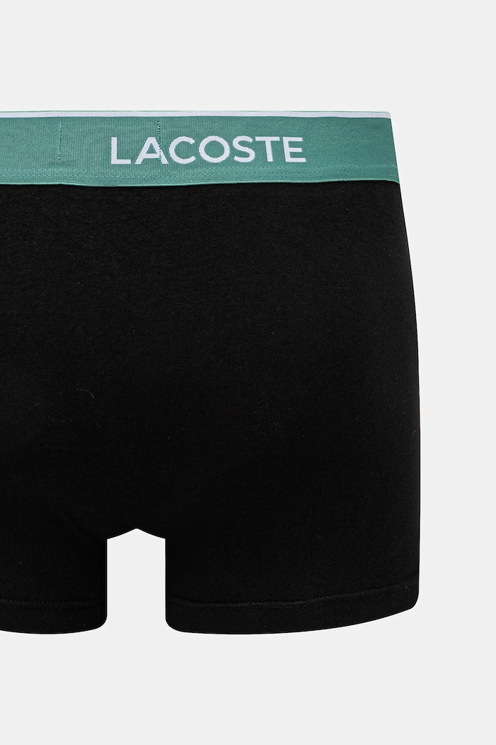 Lacoste oprijete boksarice moške bombažne z elastanom paket 3 kosov 5H1297 črna