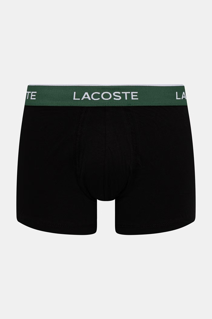 Ρούχα Lacoste εφαρμοστά μποξεράκια Ανδρικά βαμβάκι με ελαστάν 3-pack 5H1297 μαύρο