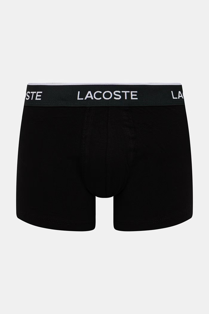 Lacoste εφαρμοστά μποξεράκια Ανδρικά βαμβάκι με ελαστάν 3-pack μαύρο 5H1297