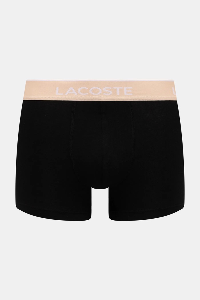 Lacoste oprijete boksarice moške bombažne z elastanom paket 3 kosov 5H1297 črna SS26