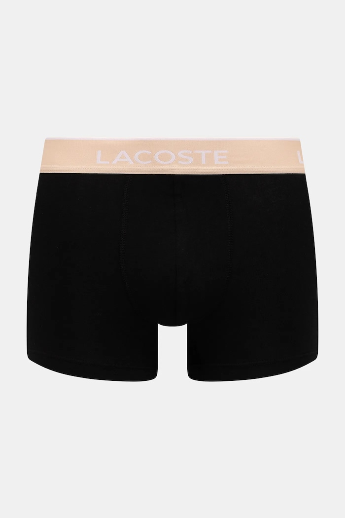Lacoste oprijete boksarice moške bombažne z elastanom paket 3 kosov 5H1297 črna SS26