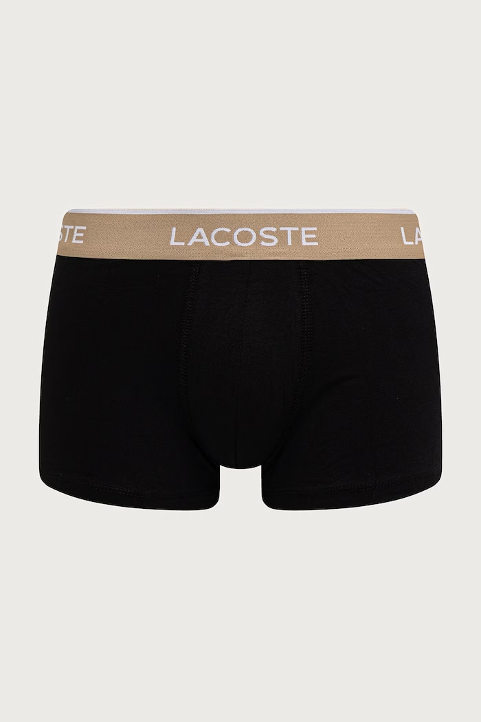 Oblečení Lacoste Přiléhavé boxerky pánské bavlněné s elastanem 3-pack 5H1297 černá
