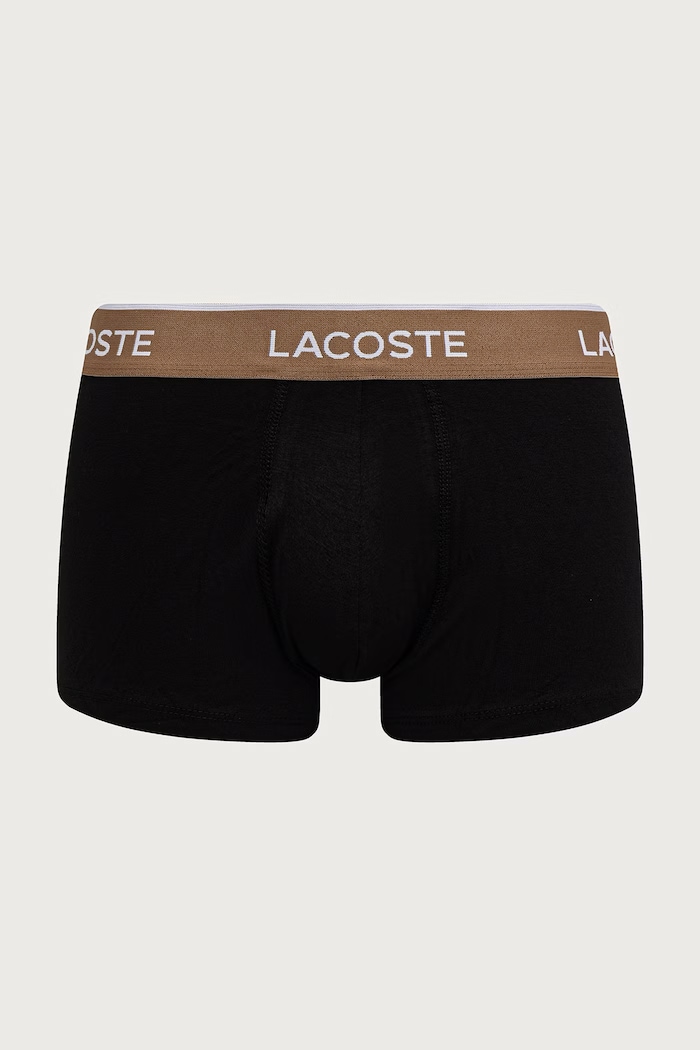 Odzież Lacoste Bokserki dopasowane męskie bawełniane z elastanem 3-pack 5H1297 czarny