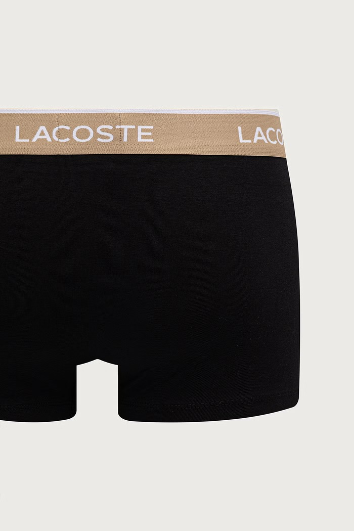 Lacoste Boxer aderenti in cotone con elastan da uomo pacco da 3 5H1297