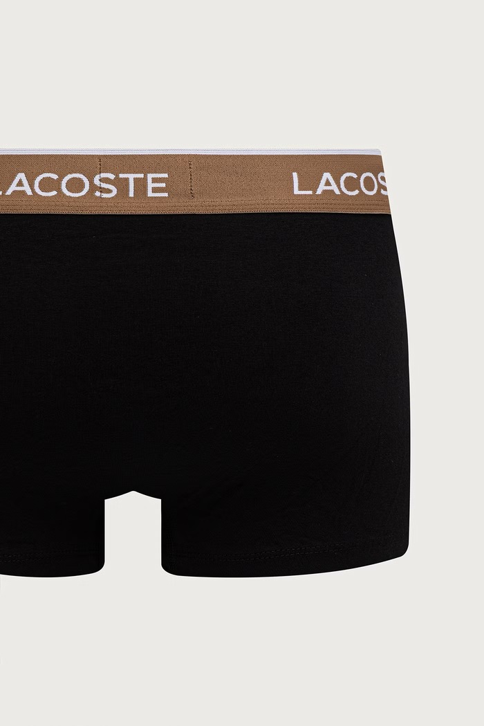 Lacoste Boxer aderenti in cotone con elastan da uomo pacco da 3 5H1297