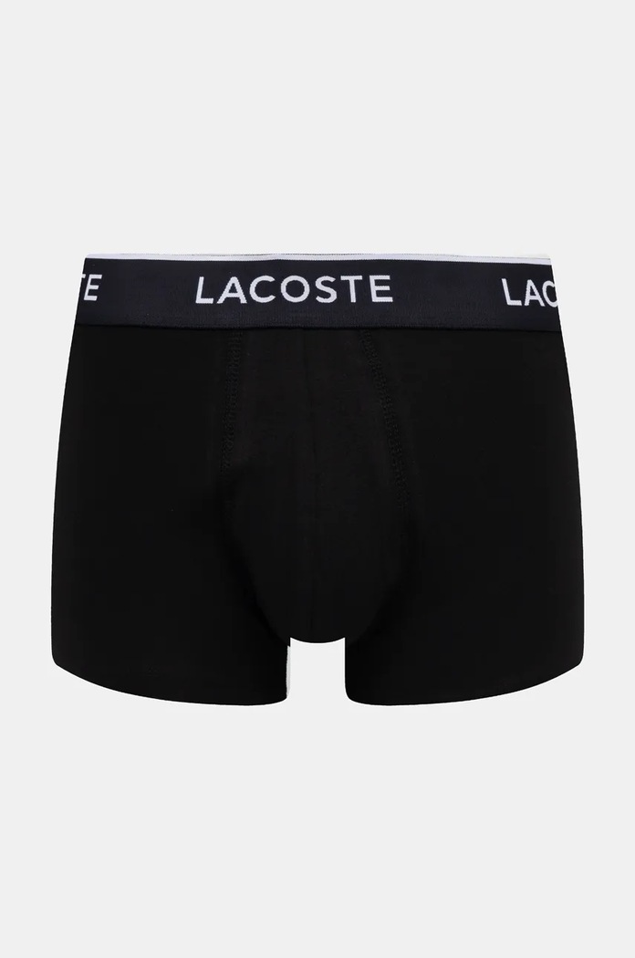 Lacoste oprijete boksarice moške bombažne z elastanom paket 3 kosov črna 5H1297