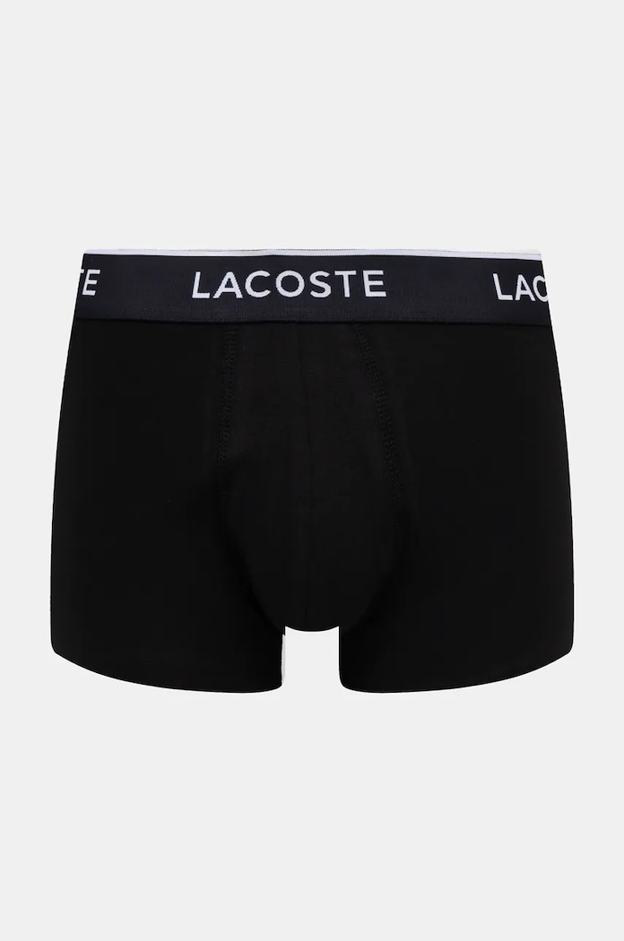 Lacoste oprijete boksarice moške bombažne z elastanom paket 3 kosov črna 5H1297