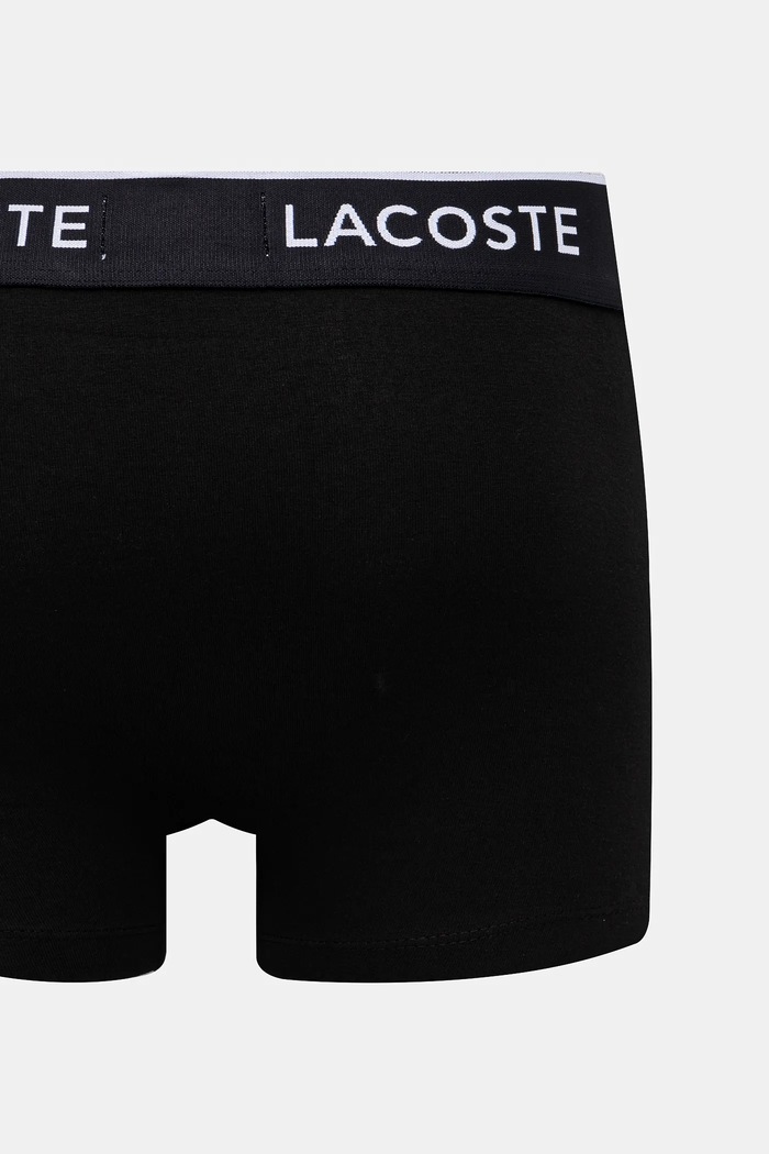 Lacoste oprijete boksarice moške bombažne z elastanom paket 3 kosov 5H1297 črna