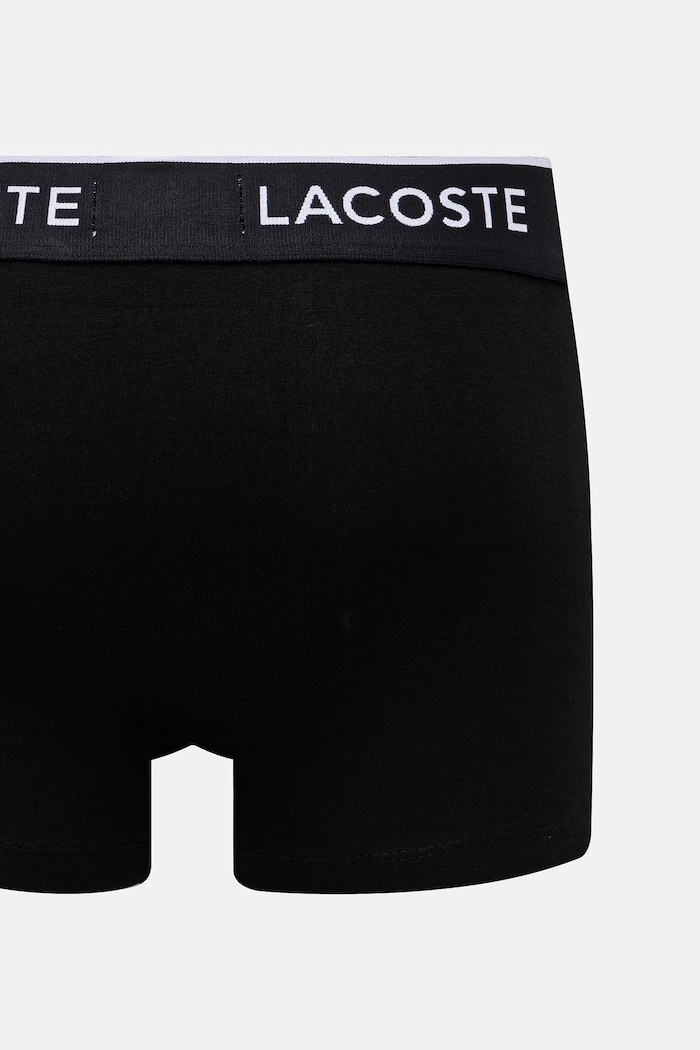 Lacoste oprijete boksarice moške bombažne z elastanom paket 3 kosov 5H1297 črna