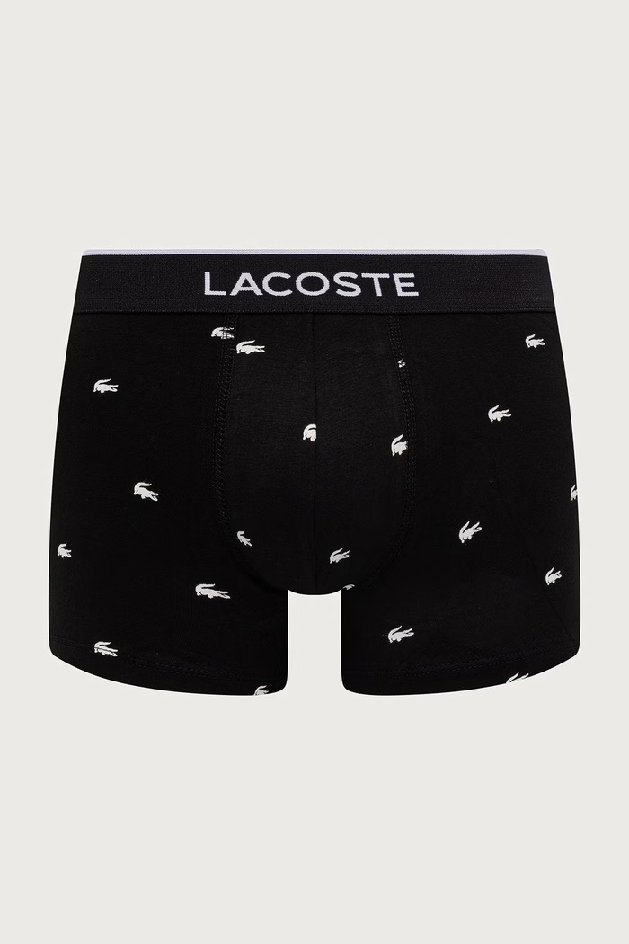 Lacoste bokserki dopasowane męskie bawełniane z elastanem 3-pack 5H1299 czarny SS26