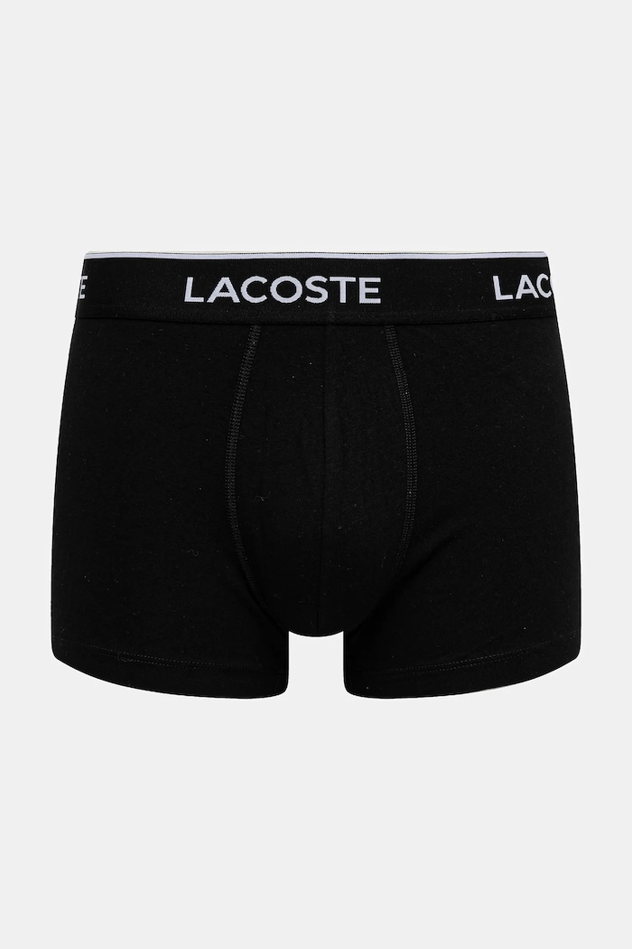 Oblačila Lacoste oprijete boksarice moške bombažne z elastanom paket 3 kosov 5H1300 bela
