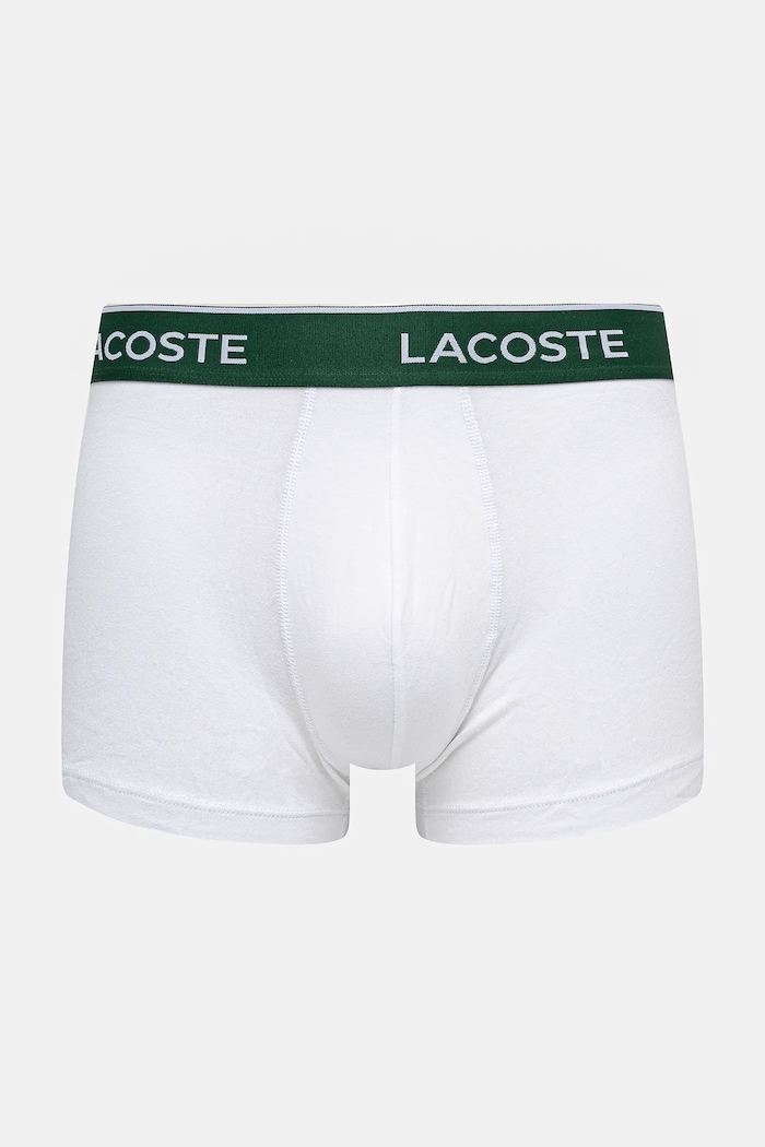 Lacoste oprijete boksarice moške bombažne z elastanom paket 3 kosov bela 5H1300