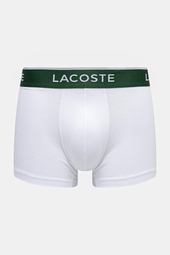 Lacoste oprijete boksarice moške bombažne z elastanom paket 3 kosov 5H1300 bela SS26