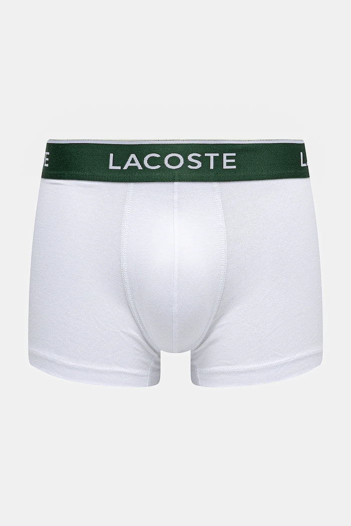 Lacoste oprijete boksarice moške bombažne z elastanom paket 3 kosov 5H1300 bela SS26