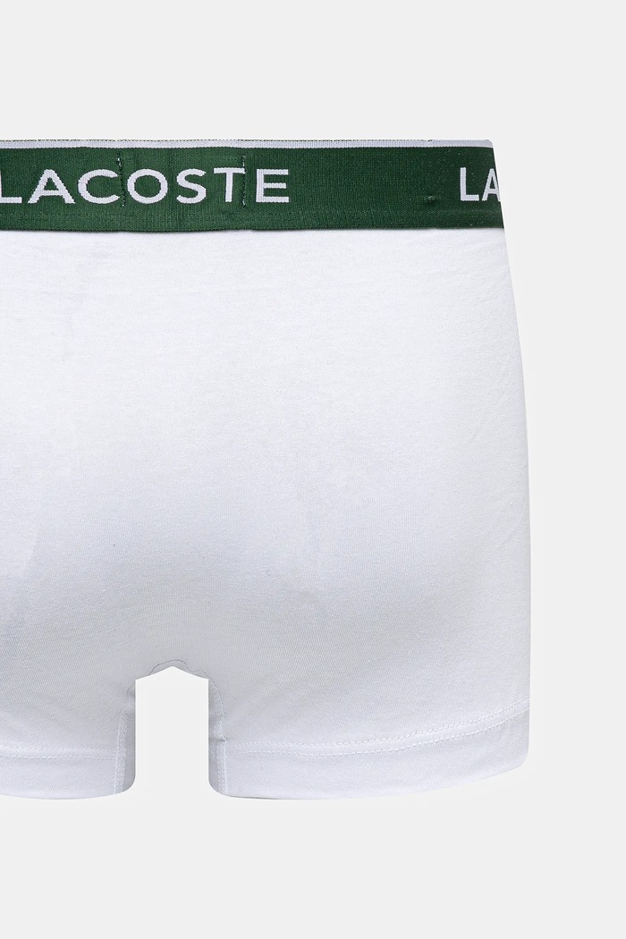 Oblačila Lacoste oprijete boksarice moške bombažne z elastanom paket 3 kosov 5H1300 bela