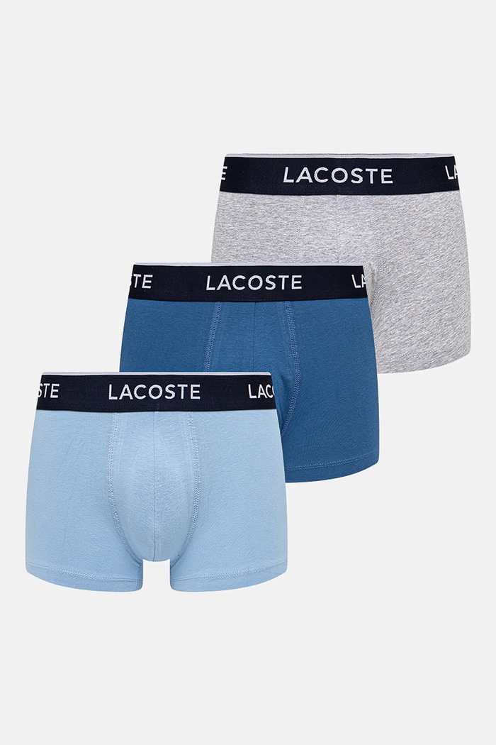 Lacoste boxeri mulați pentru bărbați din bumbac cu elastan pachet de 3 boxeri albastru 5H1300