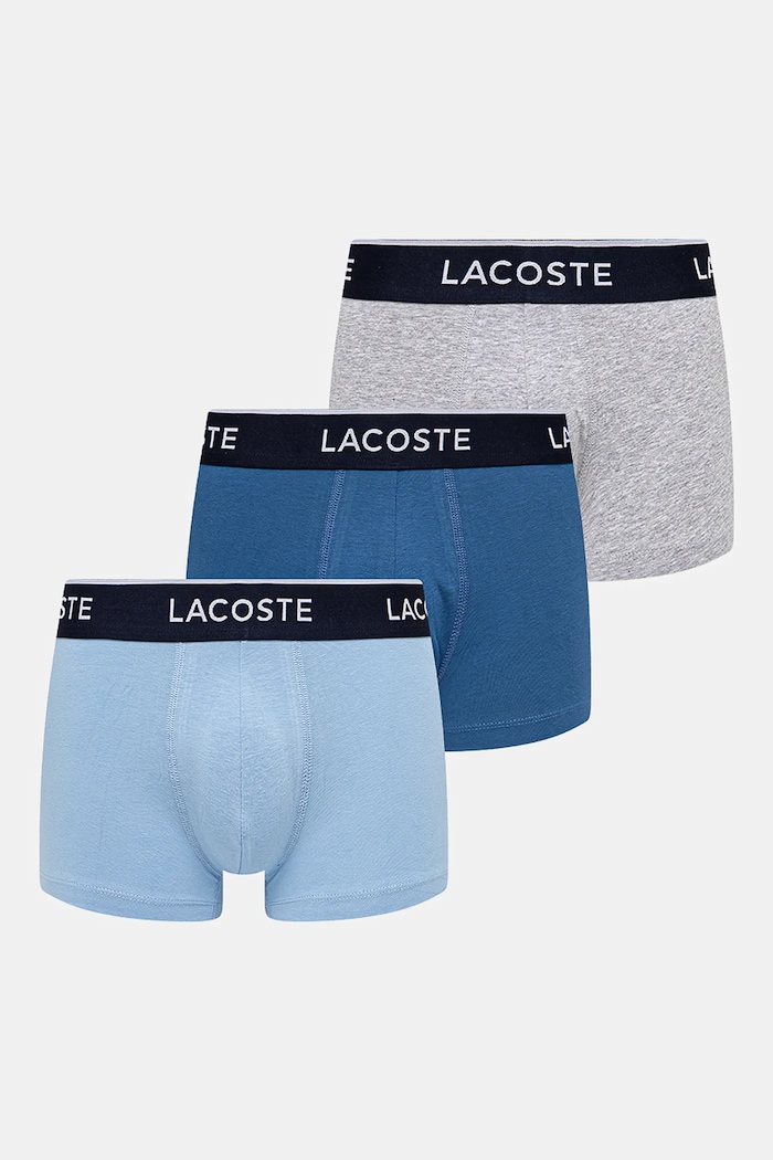 Lacoste boxeri mulați pentru bărbați din bumbac cu elastan pachet de 3 boxeri albastru 5H1300