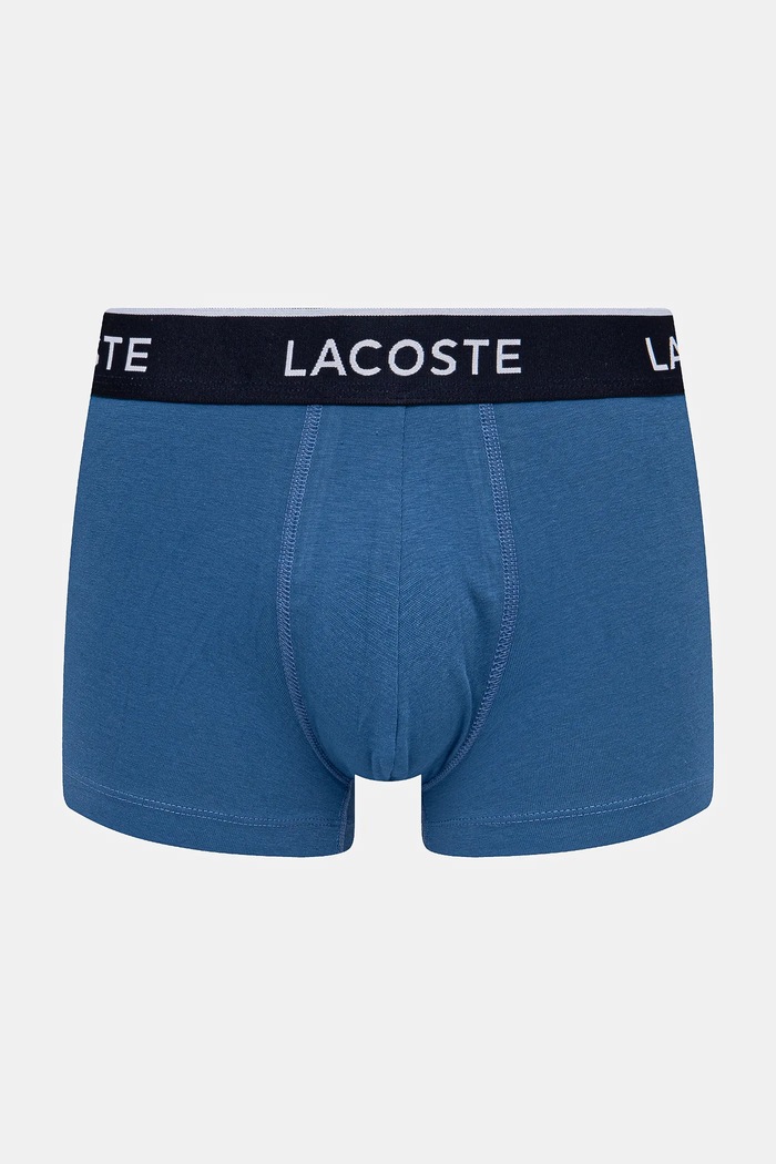 Îmbrăcăminte Lacoste boxeri mulați pentru bărbați din bumbac cu elastan pachet de 3 5H1300 albastru