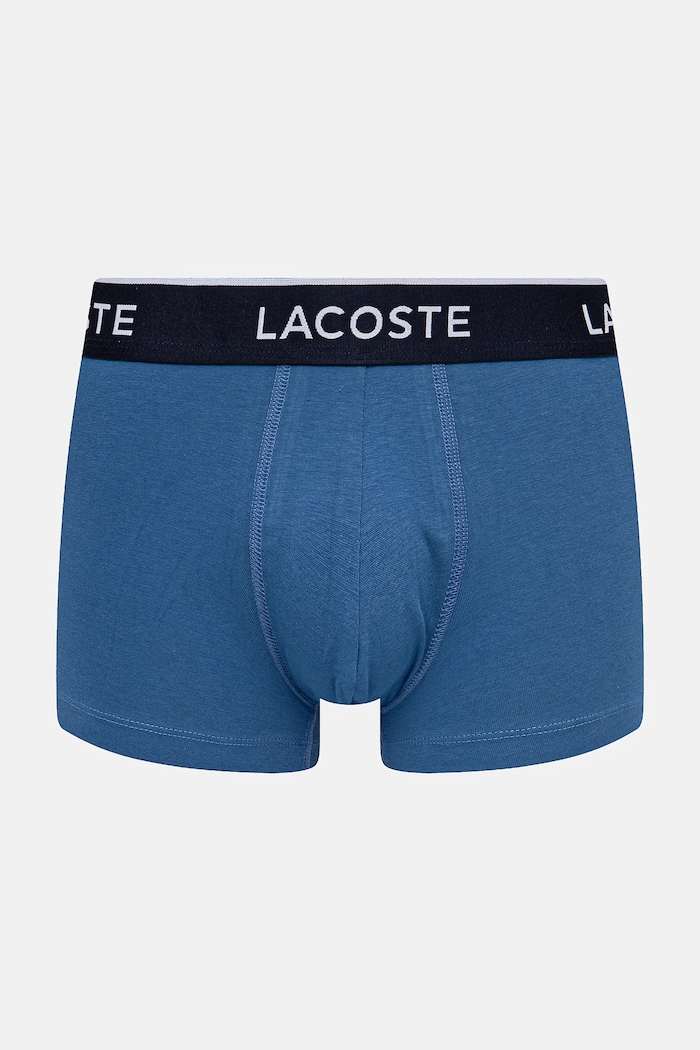 Îmbrăcăminte Lacoste boxeri mulați pentru bărbați din bumbac cu elastan pachet de 3 5H1300 albastru