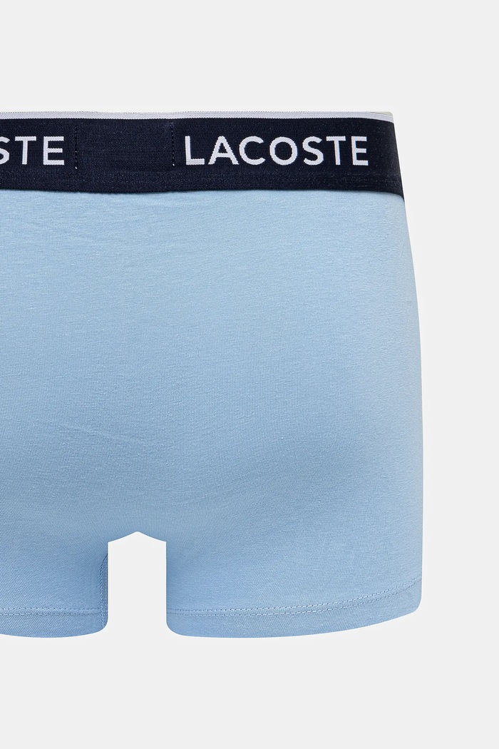 Lacoste boxeri mulați pentru bărbați din bumbac cu elastan pachet de 3 5H1300 albastru