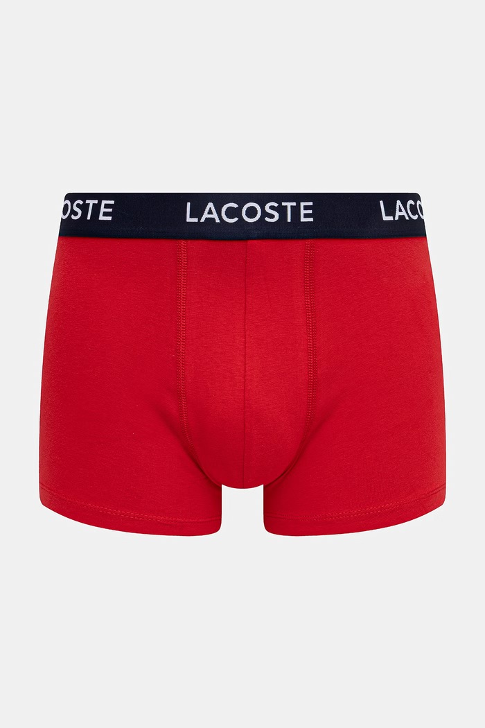 Lacoste oprijete boksarice moške bombažne z elastanom paket 3 kosov 5H1300 mornarsko modra SS26