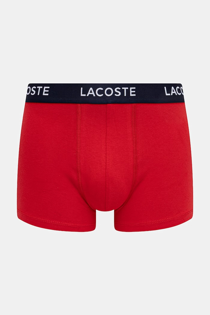 Lacoste oprijete boksarice moške bombažne z elastanom paket 3 kosov 5H1300 mornarsko modra SS26