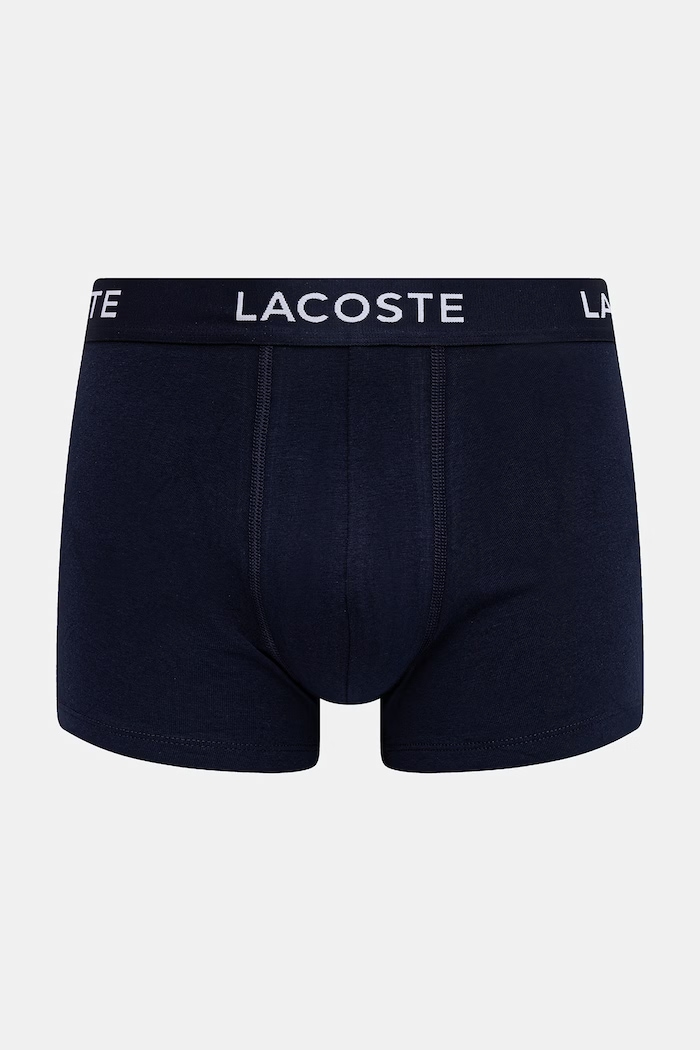 Lacoste oprijete boksarice moške bombažne z elastanom paket 3 kosov mornarsko modra 5H1300
